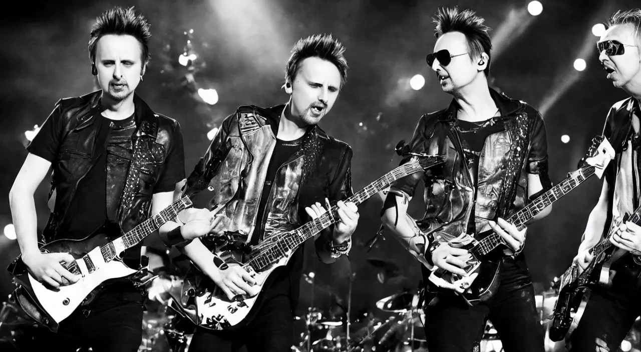 Image similar to matt bellamy feat. james hetfield, 2 0 1 5 live music video, official music video