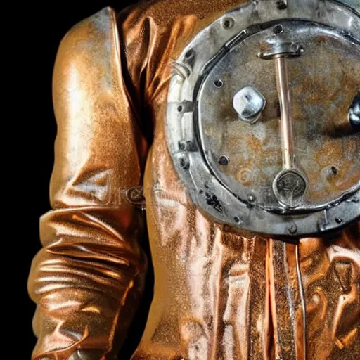 Prompt: detailed photo of an early diving suit with copper helmet diver holding an electric guitar on the moon. old diving suit pictures. old diving suit. early diving suit. old diving suit stock photos. detailed