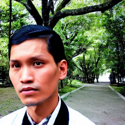 Image similar to outdoor portrait of jose rizal as a young man in 2 0 2 0, 3 0 years old wearing stylish modern clothes, photo taken in 2 0 2 0, detailed, 3 5 mm digital photo, award winning photography