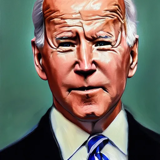 Prompt: A portrait of the most joe biden in the world, oil painting, majestic, detailed, high resolution