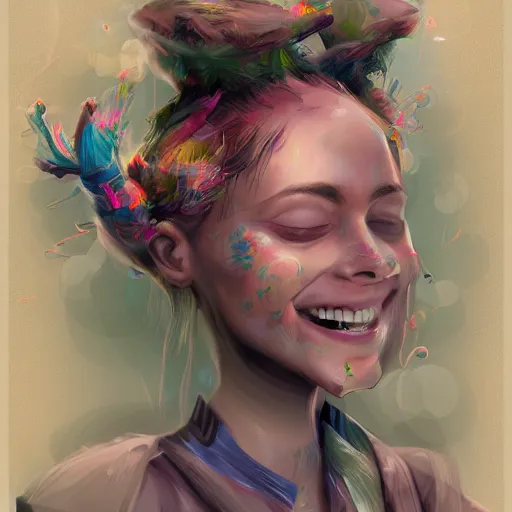 Image similar to happiness in real life, digital art, concept art, high details