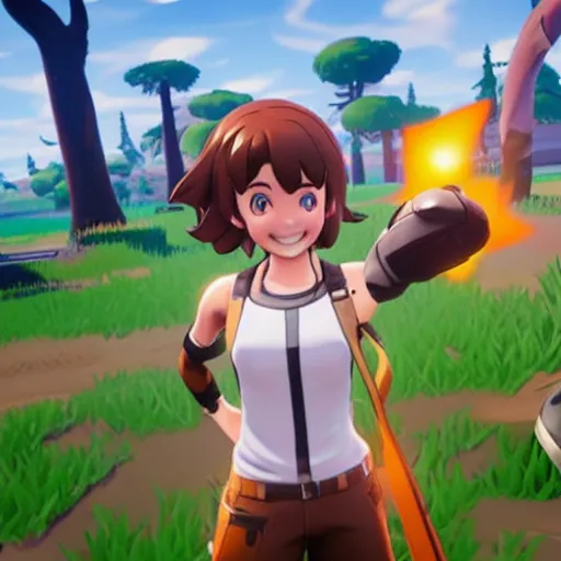 Image similar to Ochaco Uraraka in Fortnite.