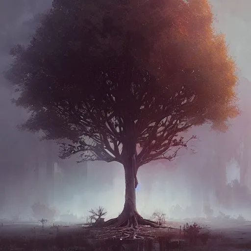 Image similar to tree of life by Greg Rutkowski