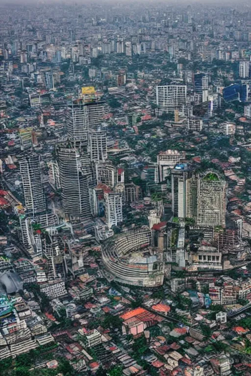 Prompt: jakarta is sinking, very high resolution images, with very fine details, with shots of the world's most famous photographers