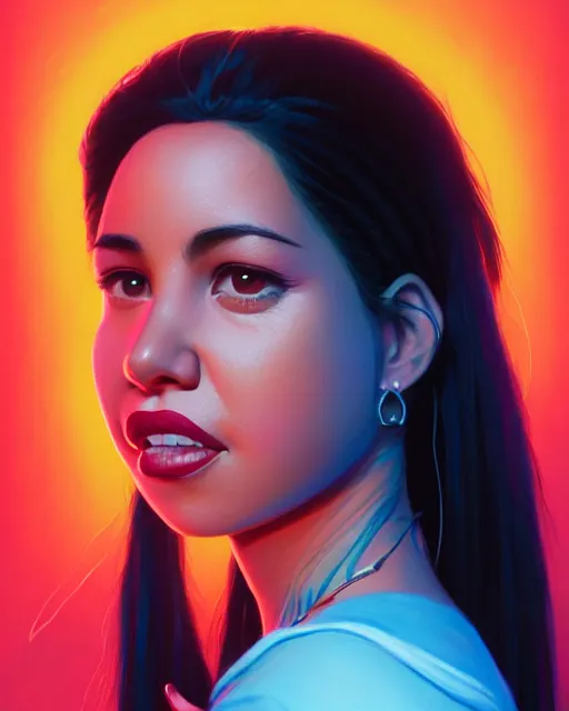 Prompt: highly detailed vfx portrait of selena quintanilla perez by stephen bliss, chalk, unrealengine, greg rutkowski, loish, rhads, beeple, chalk, makoto shinkai and lois van baarle, ilya kuvshinov, rossdraws, tom bagshaw, basil gogos