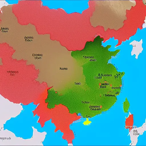 Prompt: china map with names