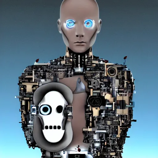 Image similar to half human half robot