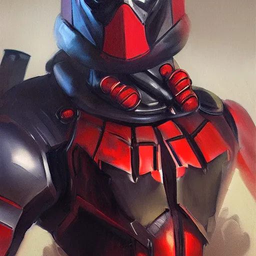 Image similar to greg manchess portrait painting of an armored dark deadpool iron spiderman as overwatch character, medium shot, asymmetrical, profile picture, organic painting, sunny day, matte painting, bold shapes, hard edges, street art, trending on artstation, by huang guangjian, gil elvgren, ruan jia, greg rutkowski, gaston bussiere