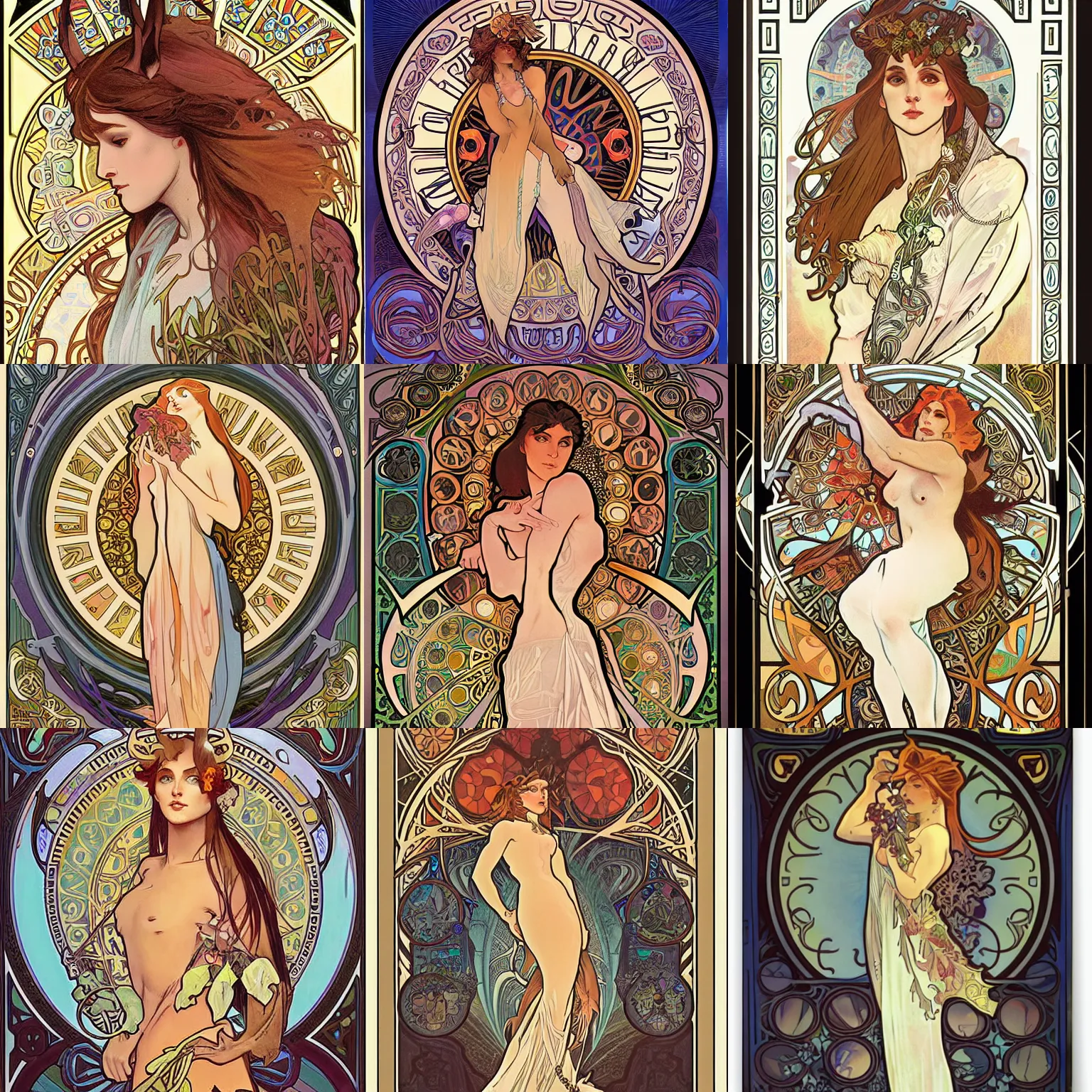 Prompt: a caracal by Alphonse Mucha and Julie Dillon