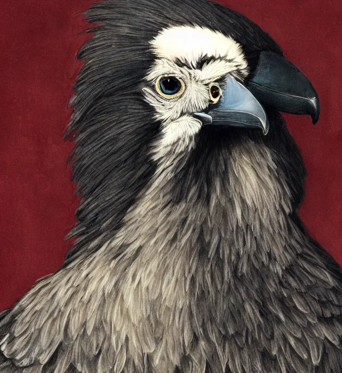 Image similar to a breathtakingly stunningly beautifully highly detailed portrait of a majestic raven, by sidney cooper and rosetti and turner, 4 k