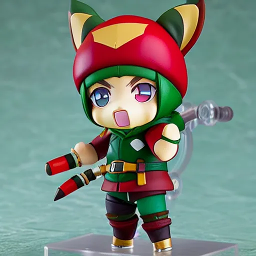 Image similar to teemo league of legends, a nendoroid of teemo, figurine, detailed product photo