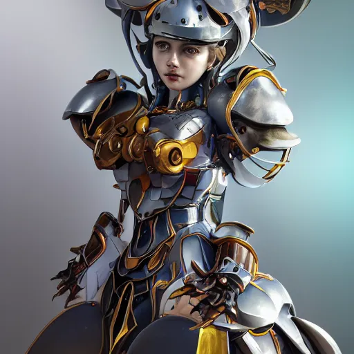 Image similar to studio portrait of lawful good colorful female holy mecha paladin absurdly beautiful, elegant, young sensual graceful woman, ultrafine hyperrealistic detailed face illustration by kim jung gi, irakli nadar, intricate linework, sharp focus, bright colors, matte, octopath traveler, final fantasy, unreal engine highly rendered, global illumination, radiant light, intricate environment