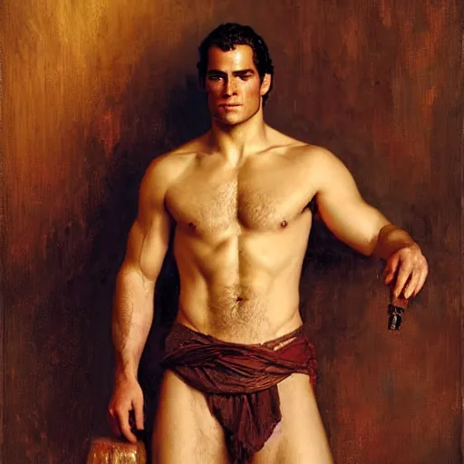 Attractive Shirtless Henry Cavill Studio Lighting Stable Diffusion