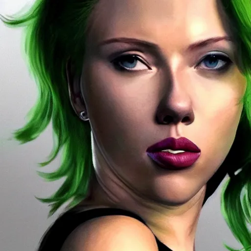 Image similar to Scarlet Johansson as She-Hulk