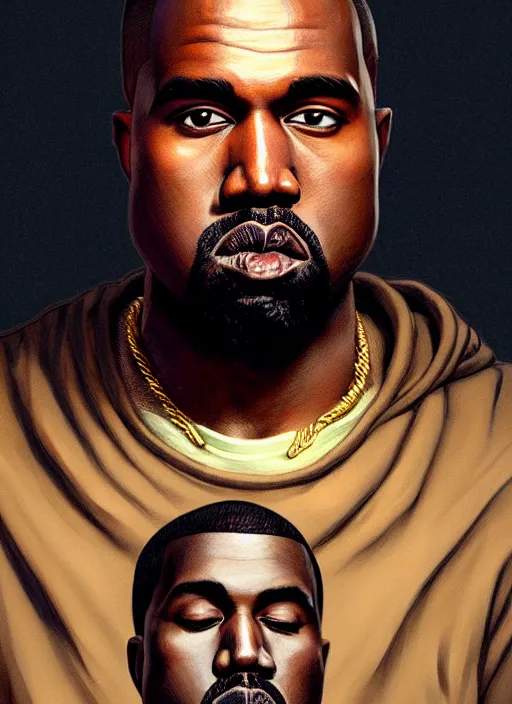 Image similar to highly detailed portrait kanye west posing! gta v stephen bliss unreal engine fantasy art by greg rutkowski loish rhads ferdinand knab makoto shinkai lois van baarle ilya kuvshinov rossdraws tom bagshaw global illumination radiant light detailed intricate environment