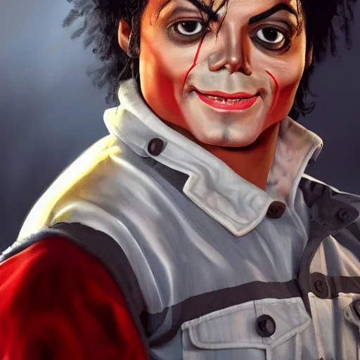 Prompt: micheal jackson in the movie it, by stephen king, highly detailed, digital painting, artstation, cinematic, concept art, smooth, sharp focus, illustration