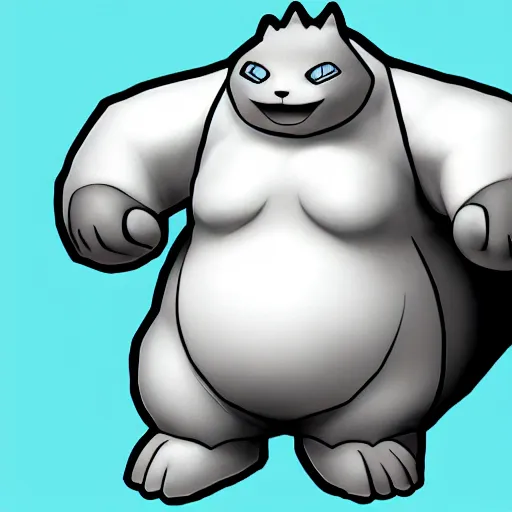 Image similar to hyper detailed snorlax with black background, hyper realistic, 3D rende