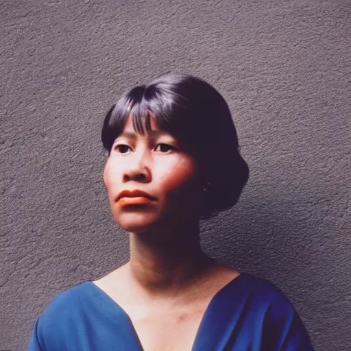 Image similar to medium format portrait of a woman in new york by street photographer, 1 9 6 0 s, stunning portrait featured on unsplash, photographed on colour expired film