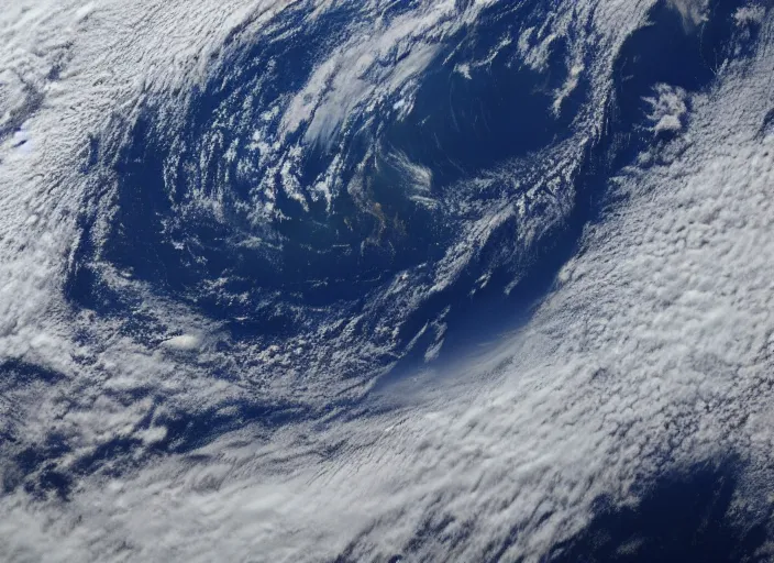 Prompt: nasa satellite still of a flat disc shaped earth that is flat and shaped like a flat disc with mountains peaking out of the clouds, lens flares, 8 k