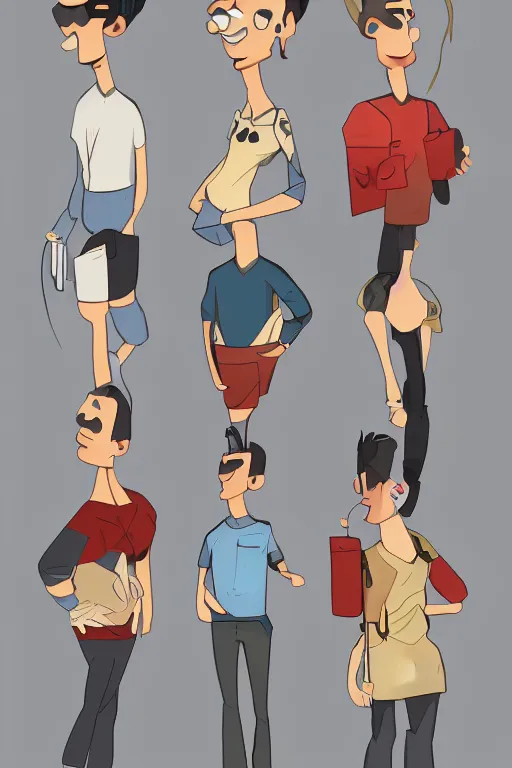 Image similar to stylised simplified exaggerated character design