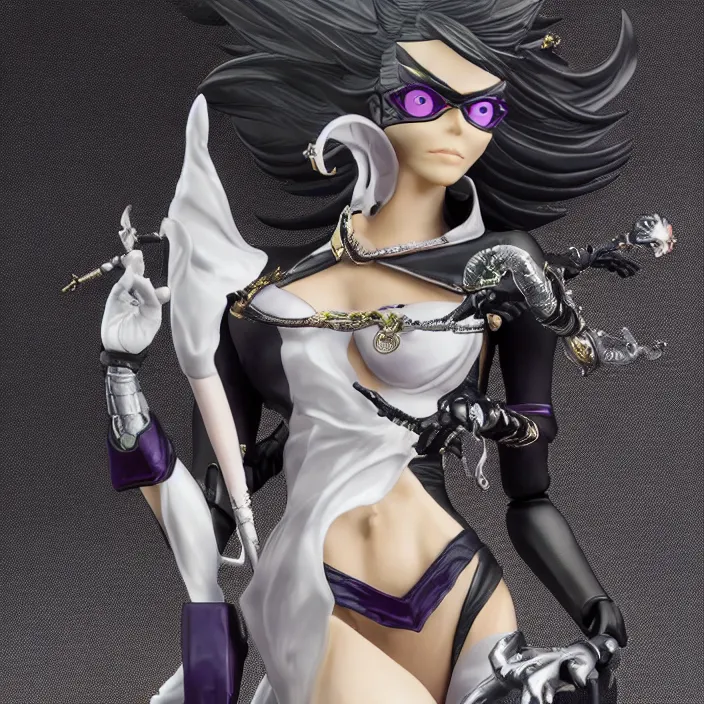 Image similar to a detailed figure of bayonetta, first 4 figures, detailed product photo