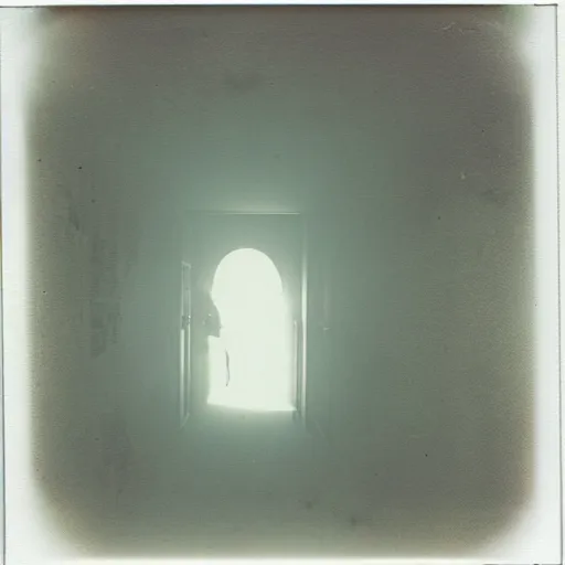 Prompt: ghost in a corner, polaroid picture