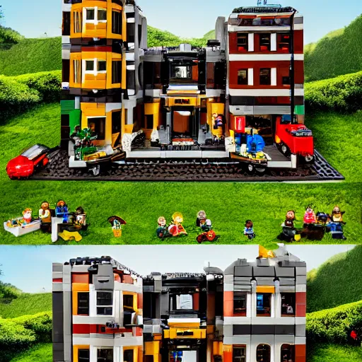Prompt: a LEGO jungle mansion, photo studio, professional photo, professional lighting, HDR, artstation trend