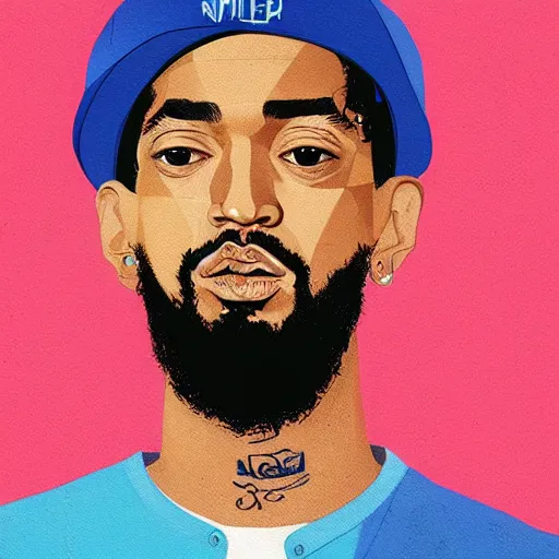 Image similar to Nipsey Hussle profile picture by Sachin Teng, asymmetrical, Organic Painting , Matte Painting, geometric shapes, hard edges, graffiti, street art:2 by Sachin Teng:4