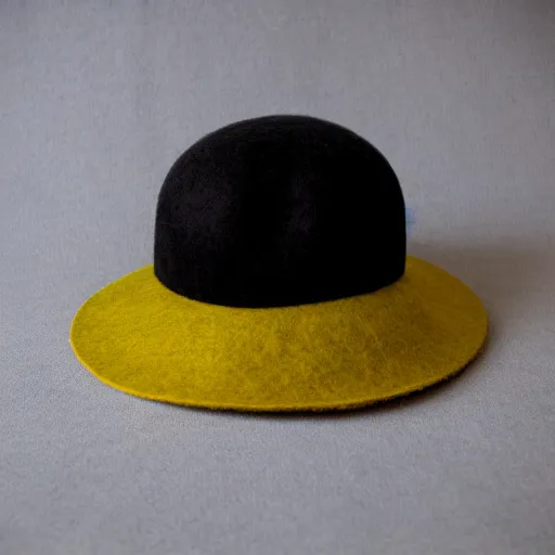 Prompt: a felt hat that looks exactly like a simple crown