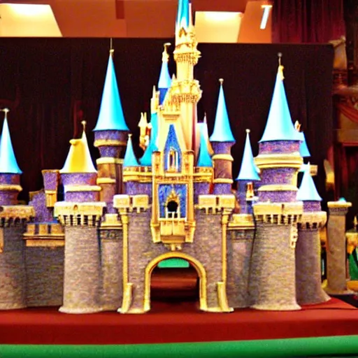 Prompt: disney world castle made of chocolate