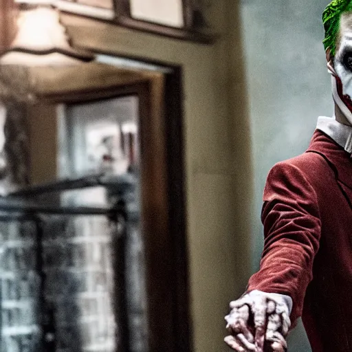 Prompt: Bill Skarsgard as The Joker