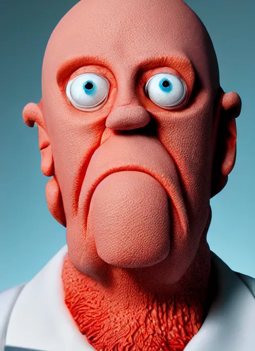 Image similar to photorealistic 3 0 0 0 ( dr. john a. zoidberg ), portrait photography feroflex photorealistic studio lighting ektachrome detailed intricate face details, ultradetails, beautiful face, realistic shaded perfect face, extremely fine details