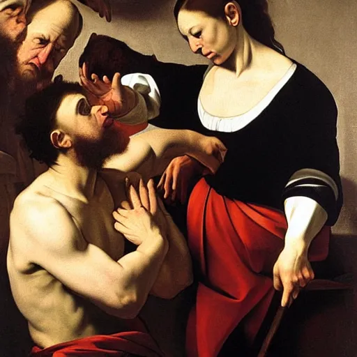 Image similar to a new Caravaggio painting