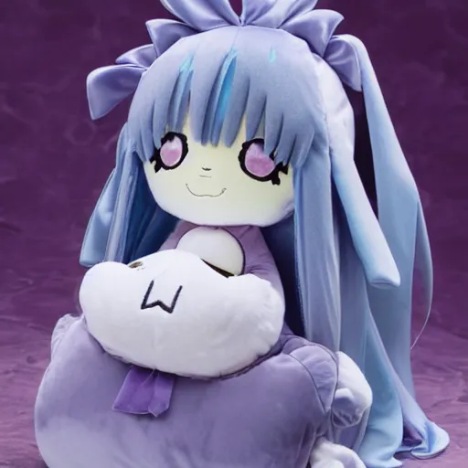 Prompt: cute fumo plush of an anime girl dreaming that she is master of the universe and all creation