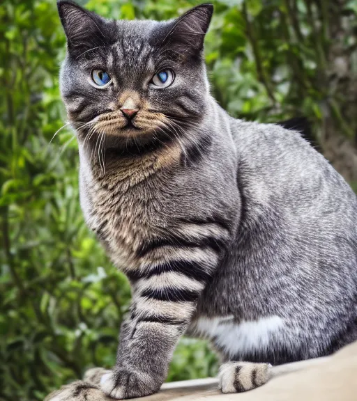 Prompt: award winning 5 5 mm portrait color photo of an admiral cat in full military outfit and aviators, in a park by luis royo. soft light. sony a 7 r iv