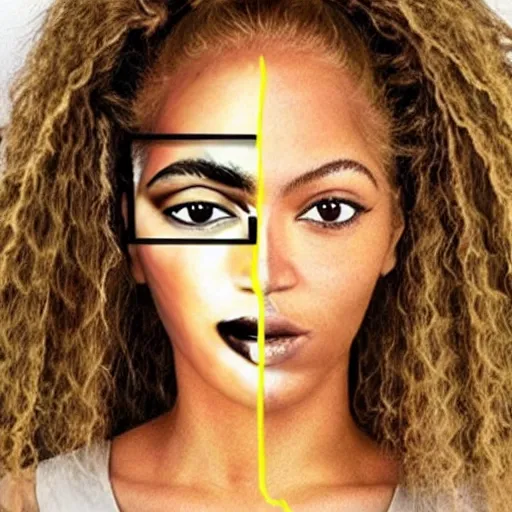 Image similar to bee with human face resembling beyonce