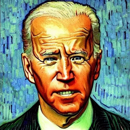 Image similar to joe biden, by van gogh,