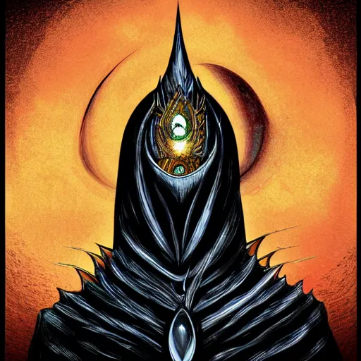 Image similar to sauron's eye of the rose, digital art, detailed