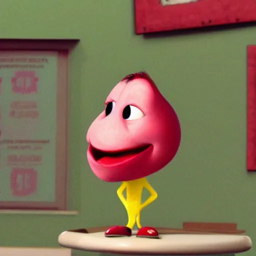 Image similar to raspberry as a pixar character