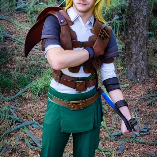 Prompt: realistic rendition of Link, photography, cosplay