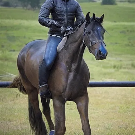 Prompt: a horse as the terminator