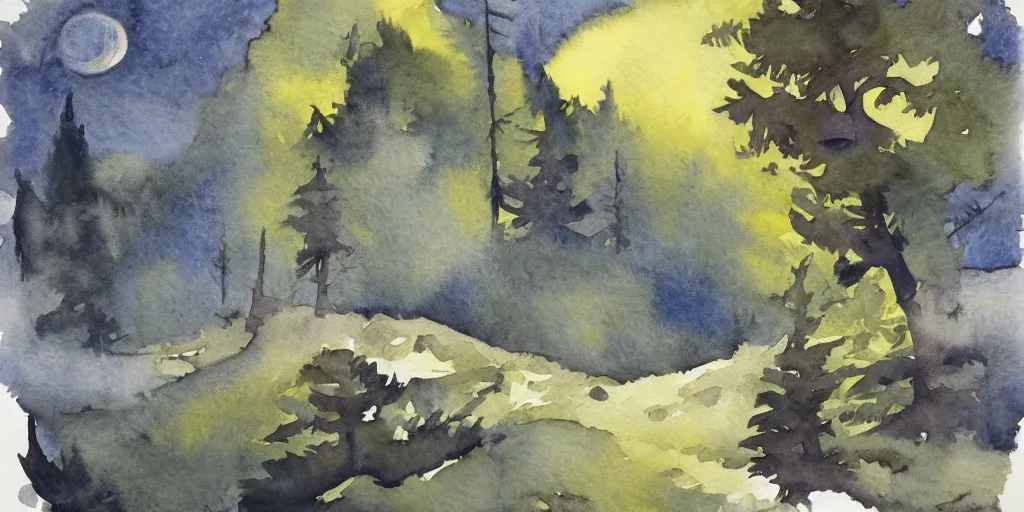 Image similar to outer wilds, watercolour