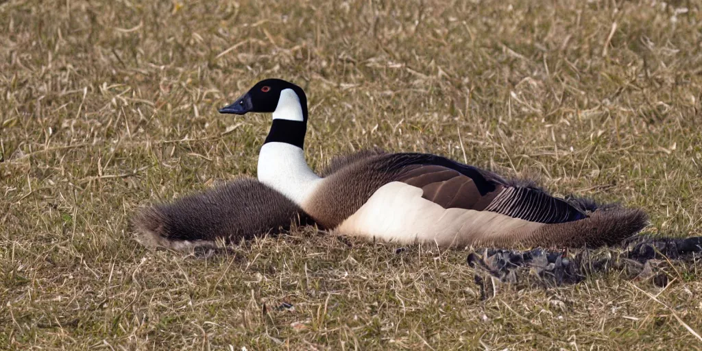 Prompt: canadian goose