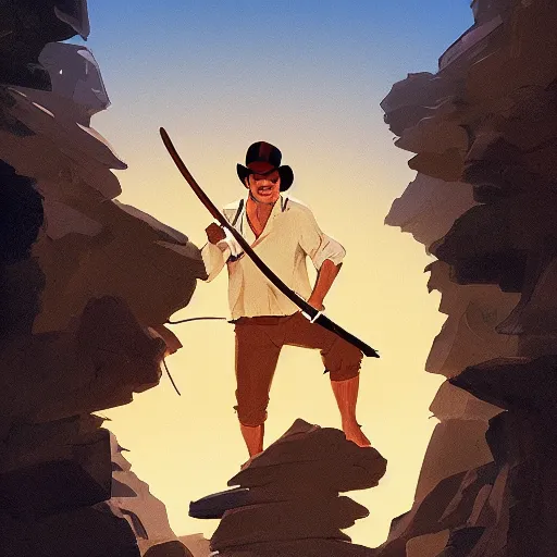 Image similar to face icon stylized minimalist raiders of the lost ark 1 9 8 1, loftis, cory behance hd by jesper ejsing, by rhads, makoto shinkai and lois van baarle, ilya kuvshinov, rossdraws global illumination