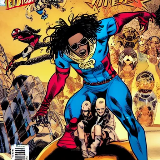 Prompt: Quavo made by Marvel comics,