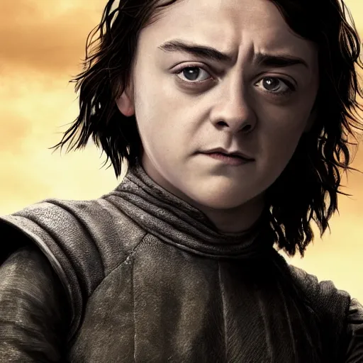 Prompt: arya stark portrait photo