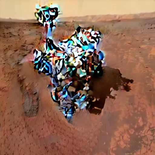 Image similar to extremely detailed photo of mars rover next to carl sagan, detailed face
