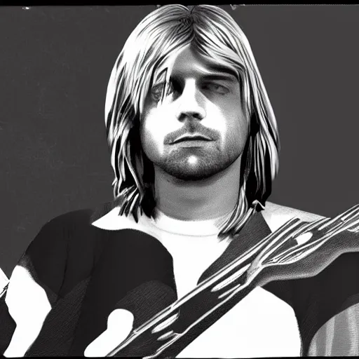 Prompt: Kurt Cobain as N64 graphics