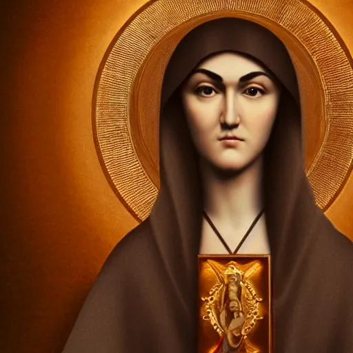 Image similar to sasha grey. sasha grey as the virgin mary, religious iconography, high detailed, 4 k, octane render, leonardo davinci