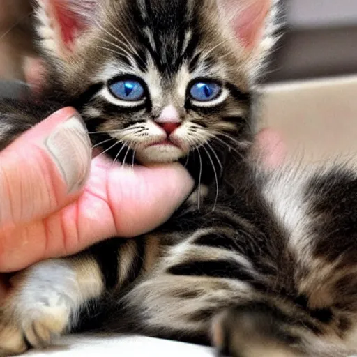 Image similar to cute crying kitten crying!!!, teary eyed